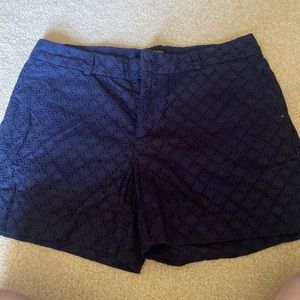 Navy blue lace shorts